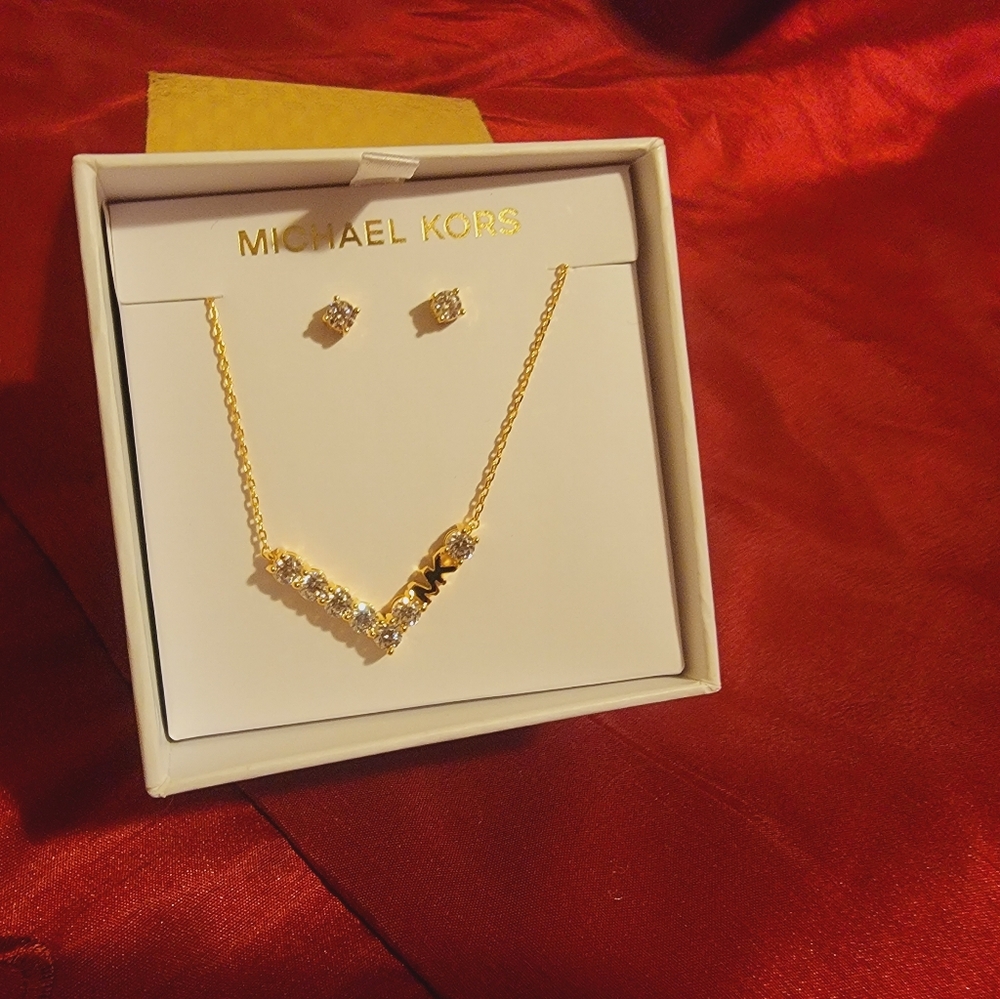 Micheal Kors Necklace with Earrings